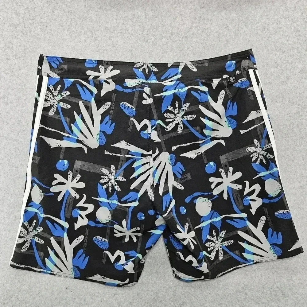 Adidas Floral‎ Beach Tech Shorts Blue and Gray Men's Size 37